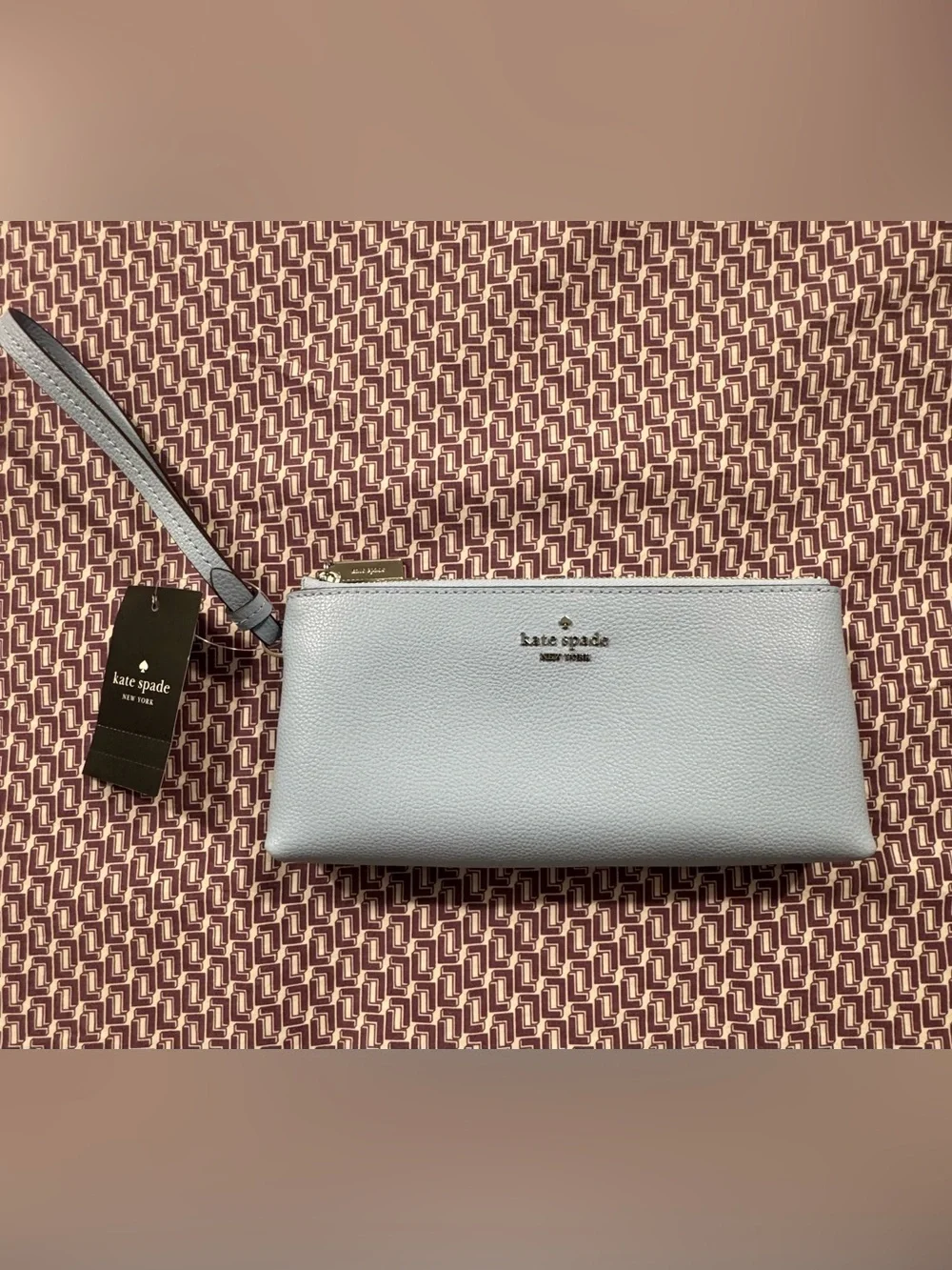 Kate Spade New York L-Zip Leather Wristlet